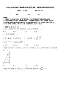 2022-2023学年四川省峨眉山市数学七年级第二学期期末综合测试模拟试题含答案