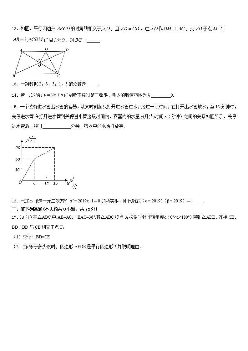 2022-2023学年四川省广安市名校数学七下期末达标检测试题含答案03