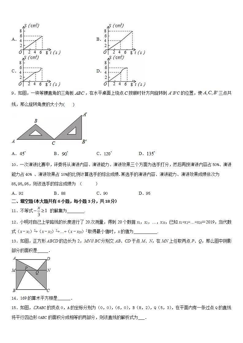2022-2023学年四川省宜宾中学七年级数学第二学期期末教学质量检测模拟试题含答案第3页