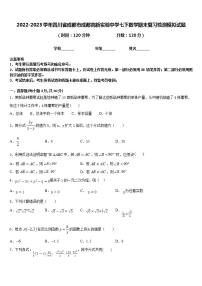 2022-2023学年四川省成都市成都高新实验中学七下数学期末复习检测模拟试题含答案