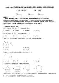 2022-2023学年四川省成都市名校数学七年级第二学期期末达标检测模拟试题含答案