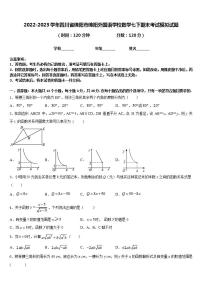 2022-2023学年四川省绵阳市绵阳外国语学校数学七下期末考试模拟试题含答案