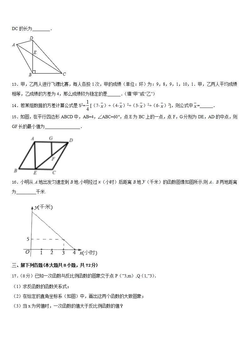 2022-2023学年四川省绵阳宜溪中学心七下数学期末经典模拟试题含答案第3页