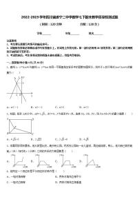 2022-2023学年四川省遂宁二中学数学七下期末教学质量检测试题含答案