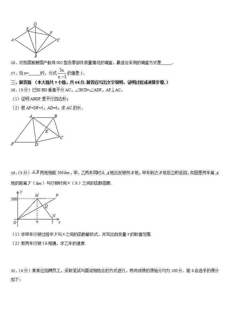 2022-2023学年天水市重点中学七下数学期末调研模拟试题含答案第3页