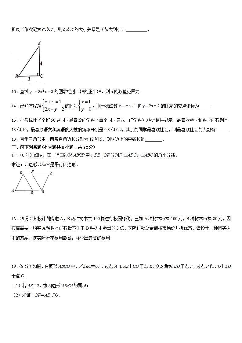 2022-2023学年天津市津南区名校七年级数学第二学期期末联考模拟试题含答案第3页