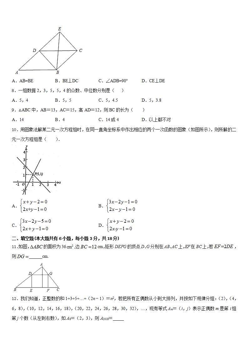 2022-2023学年四川省泸州市高中学阶段学校数学七年级第二学期期末考试试题含答案02