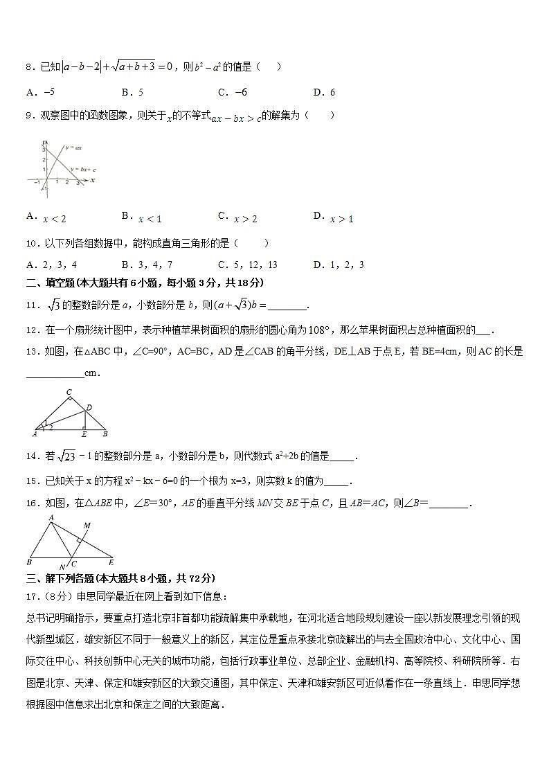 2022-2023学年安徽亳州市第七中学数学七年级第二学期期末学业水平测试试题含答案第2页
