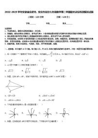 2022-2023学年安徽省合肥市、安庆市名校七年级数学第二学期期末达标检测模拟试题含答案