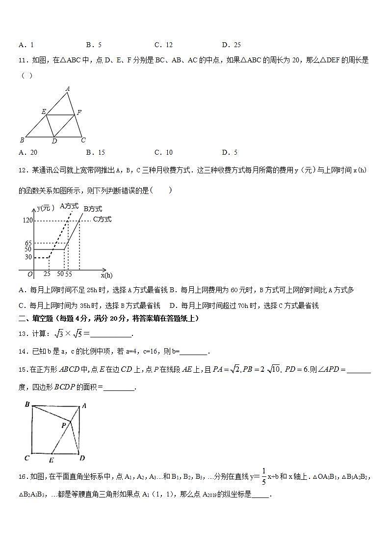 2022-2023学年安徽省合肥市、安庆市名校七年级数学第二学期期末达标检测模拟试题含答案第3页