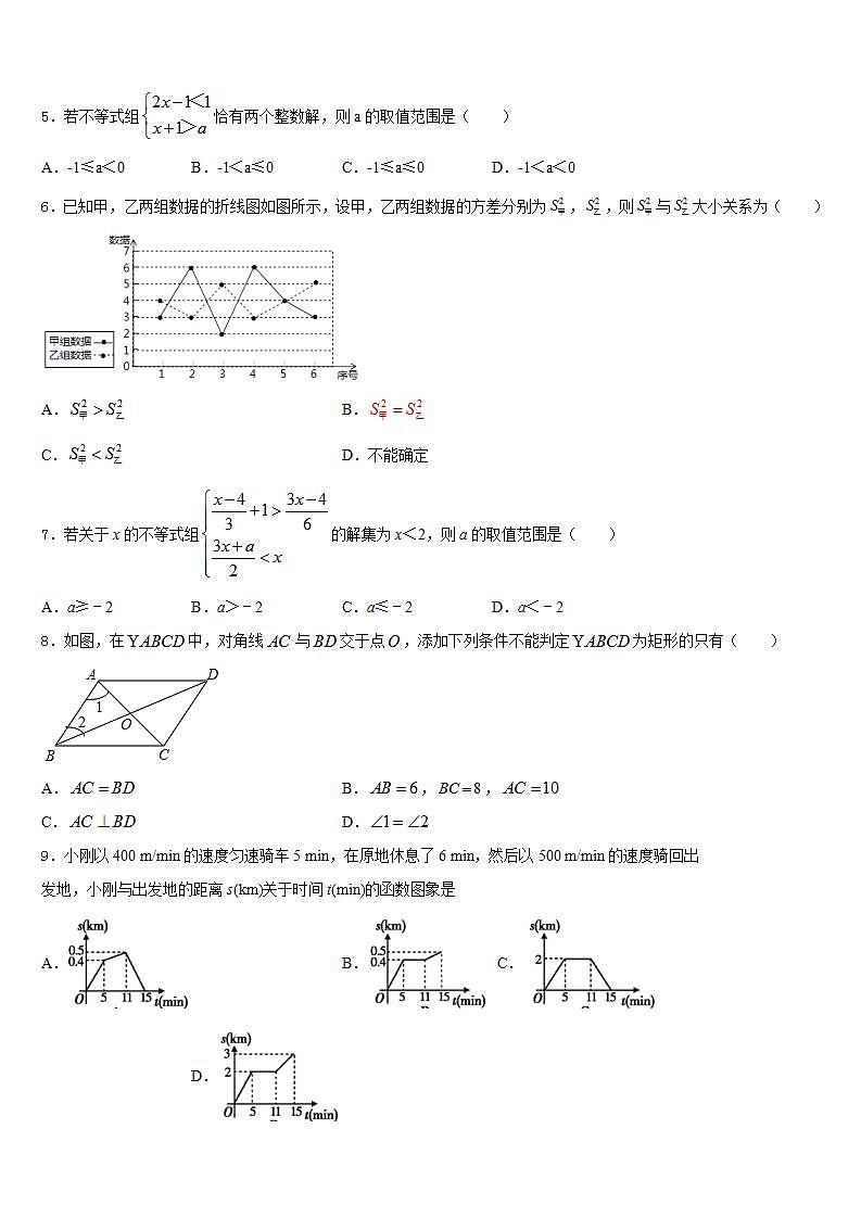 2022-2023学年安徽省合肥市包河区第48中学七下数学期末达标检测试题含答案02