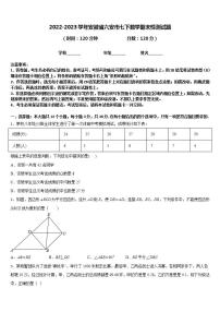 2022-2023学年安徽省六安市七下数学期末检测试题含答案