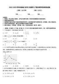 2022-2023学年安徽省六安市三校数学七下期末教学质量检测试题含答案