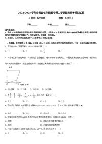 2022-2023学年安微省七年级数学第二学期期末统考模拟试题含答案