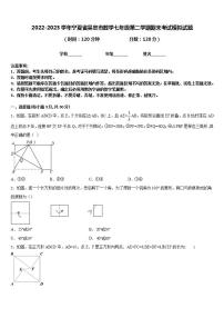 2022-2023学年宁夏省吴忠市数学七年级第二学期期末考试模拟试题含答案