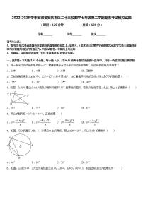 2022-2023学年安徽省安庆市区二十三校数学七年级第二学期期末考试模拟试题含答案