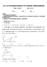 2022-2023学年安徽省安庆市桐城市第二中学七年级数学第二学期期末检测模拟试题含答案