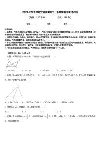 2022-2023学年安徽省巢湖市七下数学期末考试试题含答案