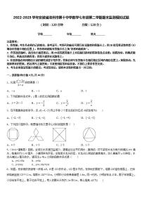 2022-2023学年安徽省池州市第十中学数学七年级第二学期期末监测模拟试题含答案