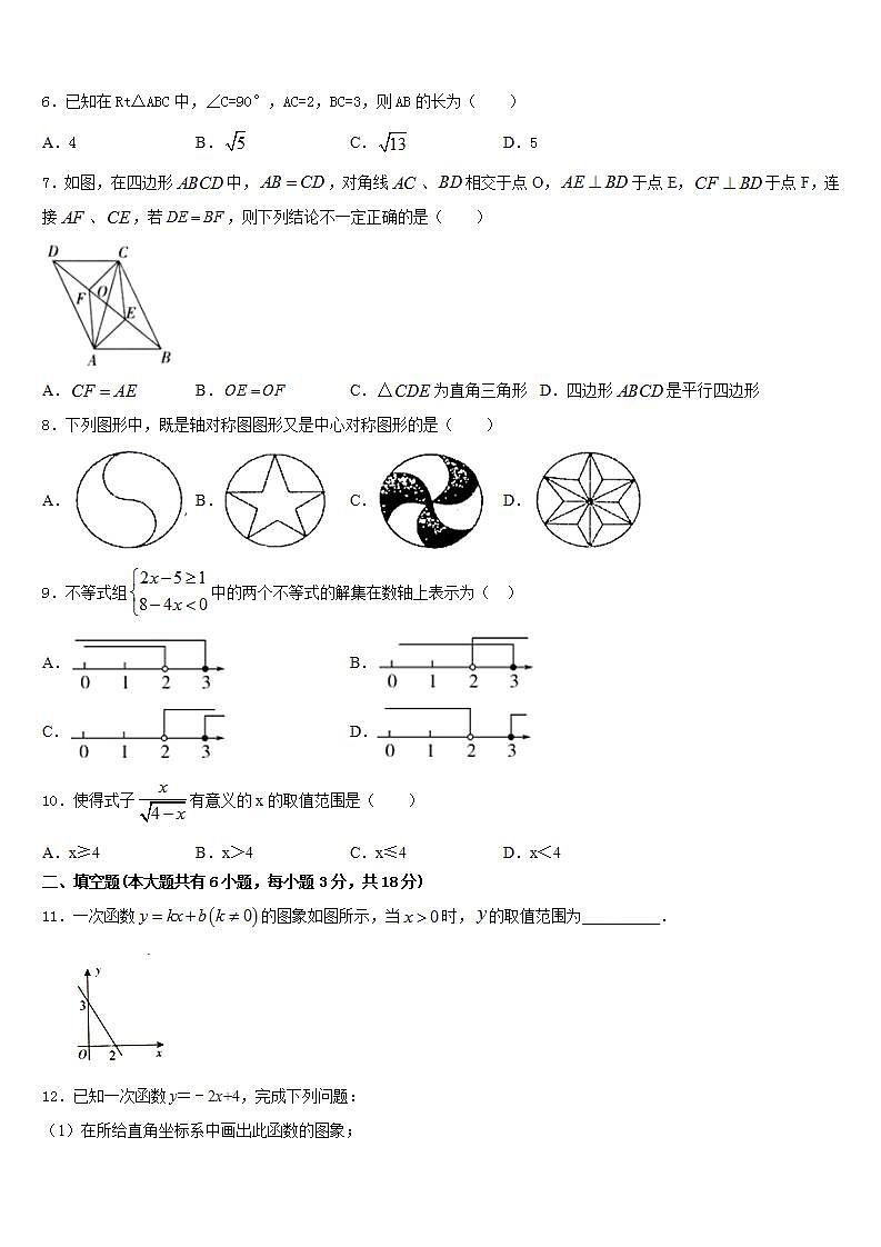 2022-2023学年安徽省池州市石台县七下数学期末经典试题含答案02