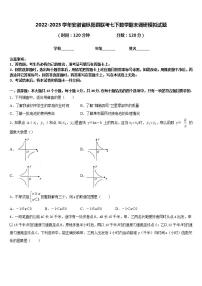 2022-2023学年安徽省枞阳县联考七下数学期末调研模拟试题含答案