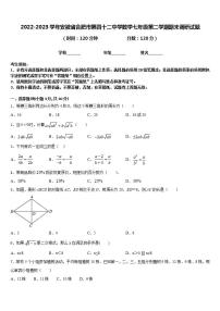 2022-2023学年安徽省合肥市第四十二中学数学七年级第二学期期末调研试题含答案