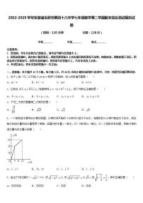 2022-2023学年安徽省合肥市第四十六中学七年级数学第二学期期末综合测试模拟试题含答案