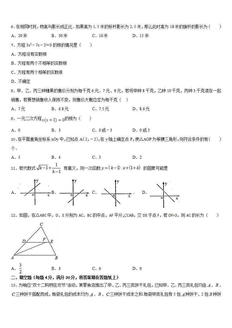 2022-2023学年安徽省合肥市第四十六中学七年级数学第二学期期末综合测试模拟试题含答案第2页
