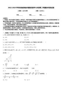 2022-2023学年安徽省淮南市潘集区数学七年级第二学期期末检测试题含答案