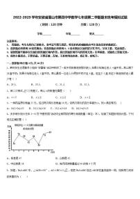 2022-2023学年安徽省潜山市第四中学数学七年级第二学期期末统考模拟试题含答案