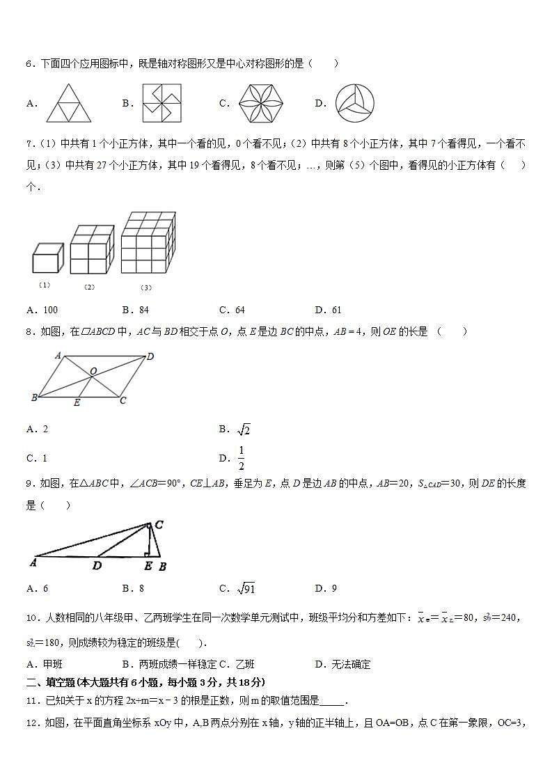 2022-2023学年宁夏石嘴山市星海中学数学七下期末考试试题含答案02