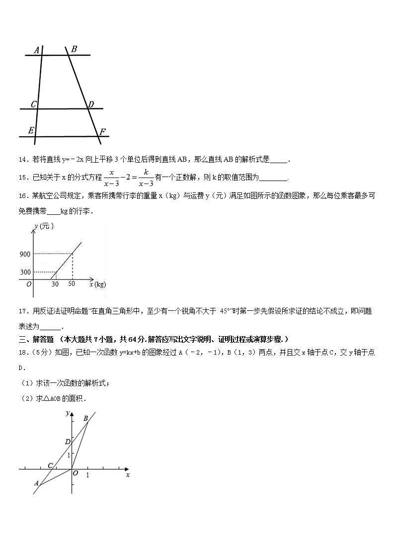 2022-2023学年安徽省宣城市培训学校数学七年级第二学期期末预测试题含答案第3页
