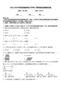 2022-2023学年安徽省宣城市六中学七下数学期末监测模拟试题含答案