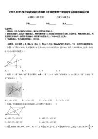 2022-2023学年安徽省宿州市泗县七年级数学第二学期期末质量跟踪监视试题含答案