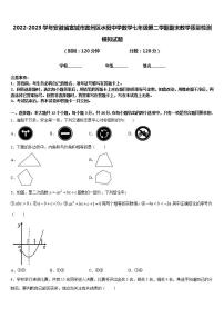 2022-2023学年安徽省宣城市宣州区水阳中学数学七年级第二学期期末教学质量检测模拟试题含答案