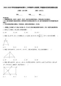 2022-2023学年安徽省蚌埠市第十二中学数学七年级第二学期期末质量检测模拟试题含答案