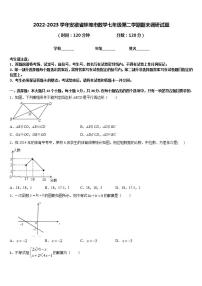 2022-2023学年安徽省蚌埠市数学七年级第二学期期末调研试题含答案