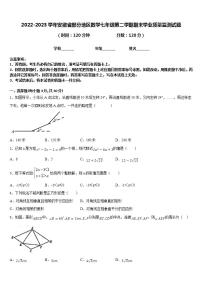 2022-2023学年安徽省部分地区数学七年级第二学期期末学业质量监测试题含答案