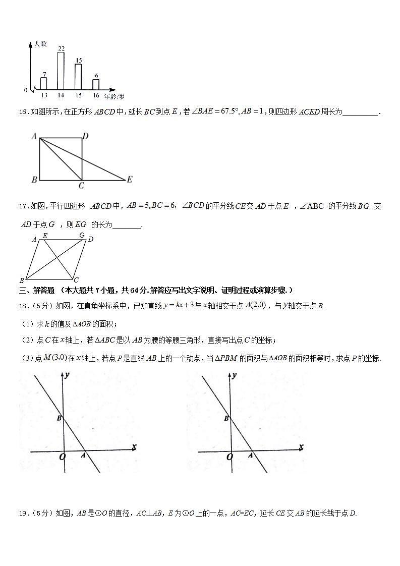 2022-2023学年安徽省阜阳市阜南县数学七年级第二学期期末质量检测试题含答案03