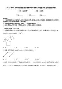 2022-2023学年安徽省蒙城下县数学七年级第二学期期末复习检测模拟试题含答案