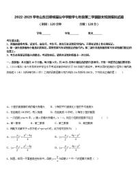 2022-2023学年山东日照明望台中学数学七年级第二学期期末检测模拟试题含答案