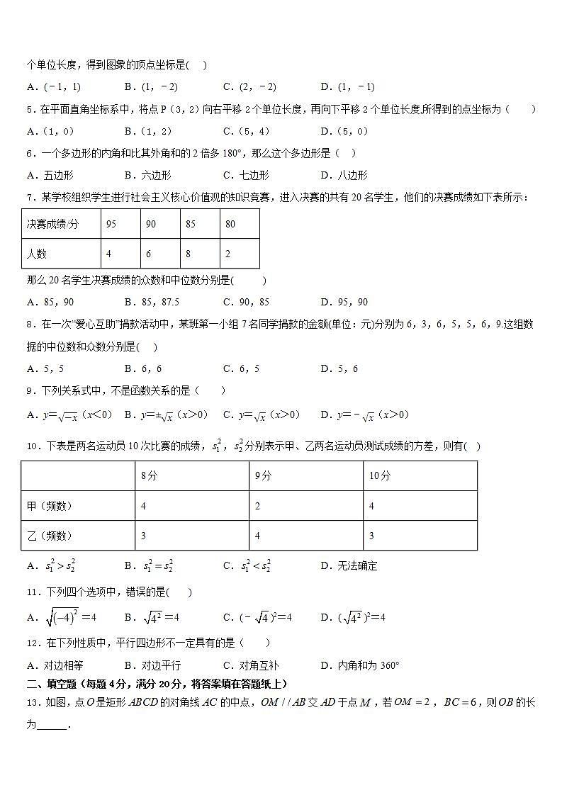 2022-2023学年山东省七年级数学第二学期期末学业质量监测试题含答案第2页