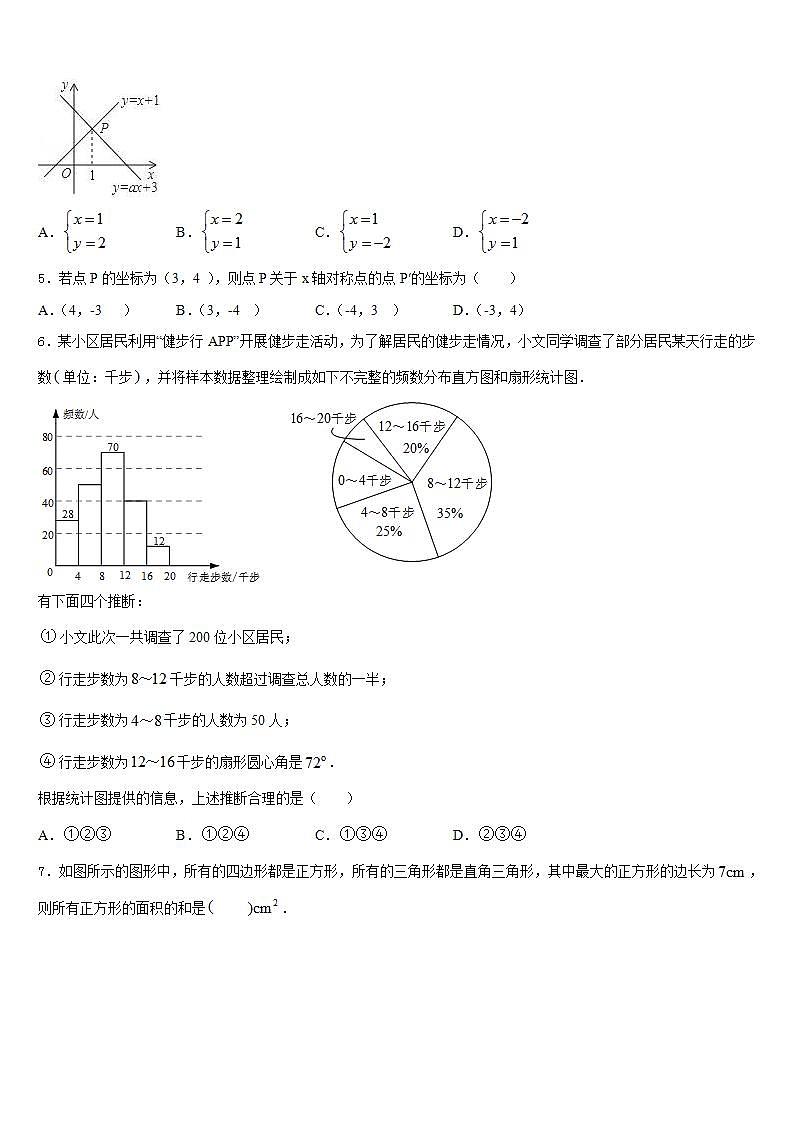 2022-2023学年山东枣庄市实验中学七下数学期末复习检测试题含答案第2页