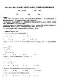 2022-2023学年山东省东营市胜利油田59中学七下数学期末质量跟踪监视试题含答案