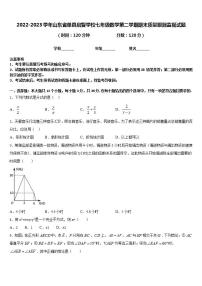 2022-2023学年山东省单县启智学校七年级数学第二学期期末质量跟踪监视试题含答案