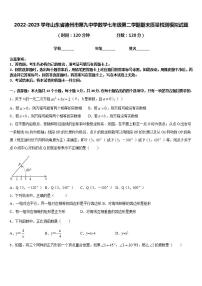 2022-2023学年山东省德州市第九中学数学七年级第二学期期末质量检测模拟试题含答案