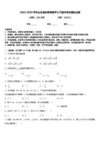 2022-2023学年山东省巨野县数学七下期末考试模拟试题含答案