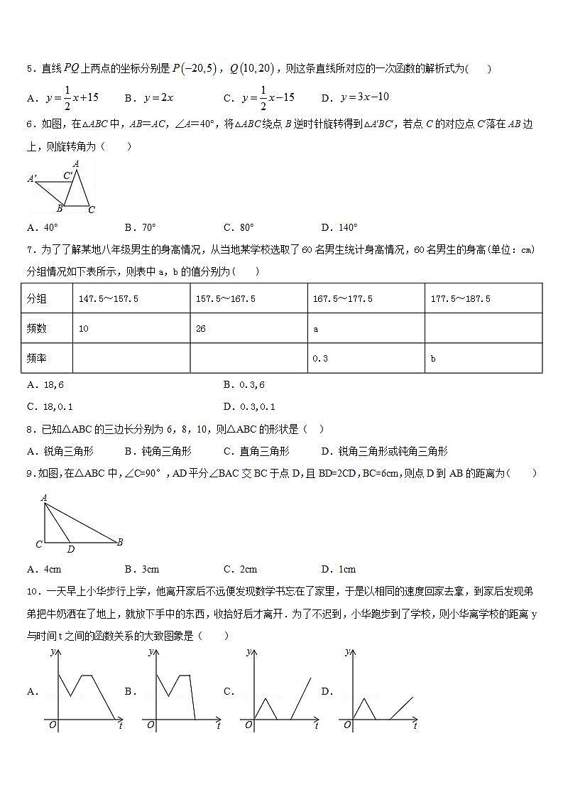 2022-2023学年山东省平邑县七年级数学第二学期期末复习检测试题含答案02
