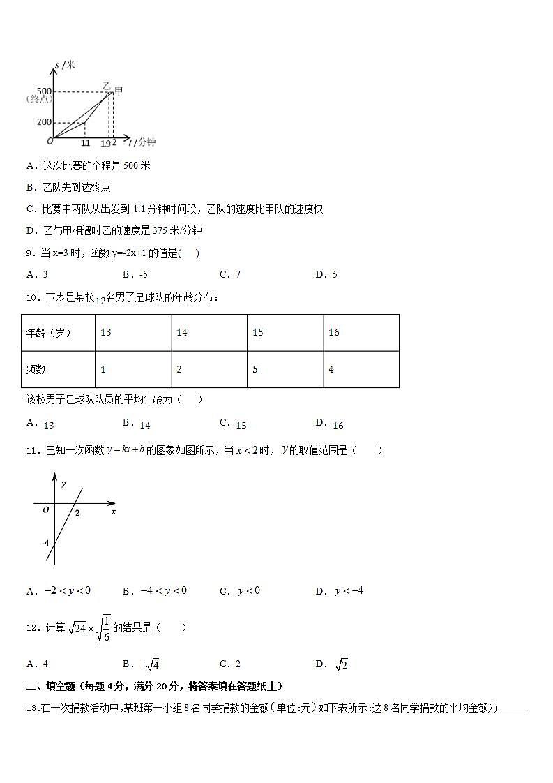 2022-2023学年山东省无棣县鲁北高新技术开发区实验学校数学七年级第二学期期末质量检测试题含答案第3页