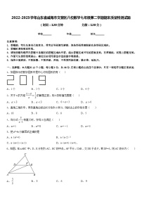 2022-2023学年山东省威海市文登区八校数学七年级第二学期期末质量检测试题含答案